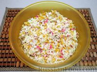 Салат с крабовыми палочками, кукурузой и капустой