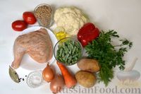Куриный суп с чечевицей и цветной капустой