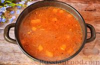 Суп с мясом, тыквой и помидорами