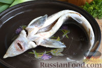 Осетр, запеченный в духовке, с овощами