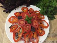 Салат из картофеля, помидоров и огурцов