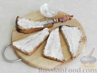Гренки с сыром, яйцом и базиликом