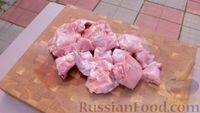 Кролик, тушенный с овощами и томатным соком (в казане)