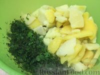 Салат из картофеля, помидоров и огурцов