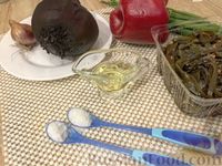 Салат из морской капусты со свеклой и сладким перцем