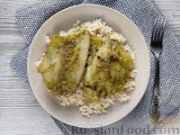 Рыба с соусом песто и соком лимона (на сковороде)